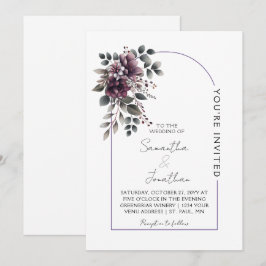 Burgundy and Sage Arch Wedding | Invi Einladung