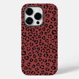 Burgundy Animal Print Case-Mate iPhone 14 Pro Hülle
