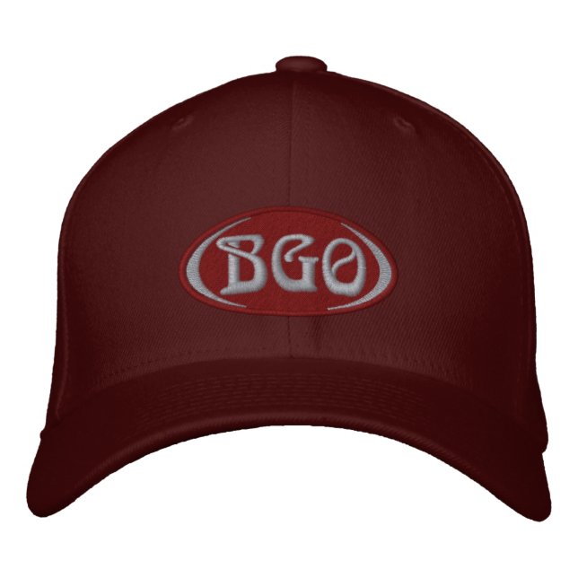 Burgundy Ball Cap Bestickte Baseballkappe (Vorderseite)