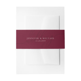 Burgundy Basic Suite Wedding Einladungsbanderole