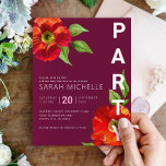 Burgundy Bat Mitzvah Floral Watercolor Bold Modern Begleitkarte<br><div class="desc">Seien Sie stolz, freuen Sie sich und feiern Sie diesen Meilenstein Ihres Lieblings-Bat Mitzvah mit diesem raffinierten, personalisierten Beilage mit zusätzlichen Informationen zu Ihrem Event! Eine schicke, atemberaubende, florale Aquarellfarbe mit modernem san serif type überlagert einen bordeauxfarbenen Hintergrund. Personalisieren Sie den benutzerdefinierten Text mit dem Namen, Datum und Veranstaltungsort Ihres...</div>