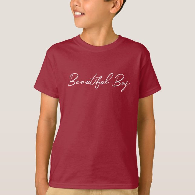 Burgundy Beautiful Boy Style Geschenk Kinder T - S T-Shirt (Vorderseite)