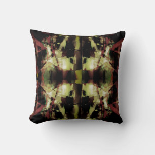 Burgundy Beige Green Black Symmetric Mosaik Kissen