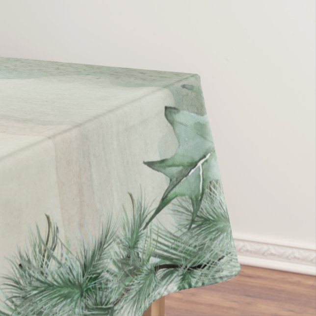 Burgundy Berry Holly Pine nappe de Noël (In Situ)