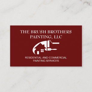 Burgundy Beruflich House Painter Business Card Visitenkarte