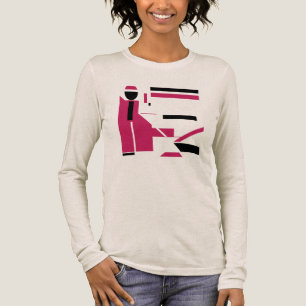 Burgundy Black Geometric Art MCM Small Tri-Blend Shirt