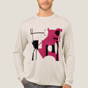 Burgundy Black Geometric Formen Abstrakter MCM Loo Tri-Blend Shirt