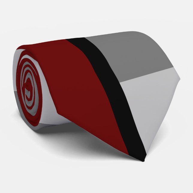 Burgundy Black Line Krawatte (Gerollt)