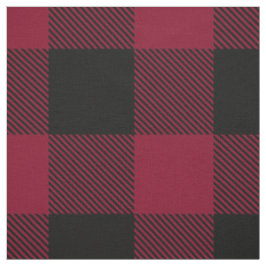 Burgundy Black XXL Buffalo Karo Kariert Tartan Stoff