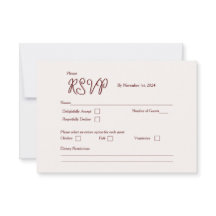 Burgundy Bliss RSVP-Karte Version 2