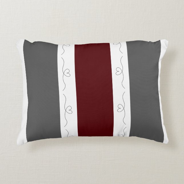 Burgundy Blizzard Liebe Dekokissen (Vorderseite)