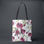 Burgundy-Blume | Blumenmuster Tasche<br><div class="desc">Feminine und elegante Aquarelltasche mit Blumenmotiven aus Bordeaux. Dieses Design ist in anderen Produkten erhältlich.</div>