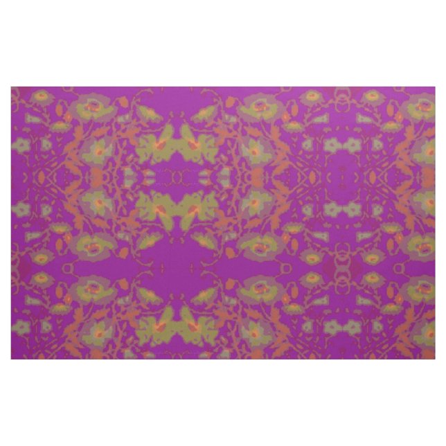 Burgundy-Blumengewebe Stoff (Fat Quarter (45,7 x 55,9 cm))