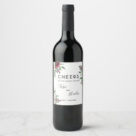 Burgundy Blumenzwiebelweinflasche Weinetikett