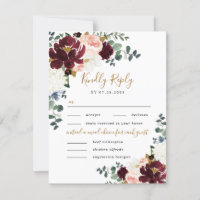 Burgundy Blush Gold Drei Mahlzeiten