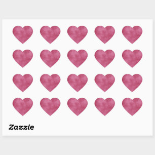 Burgundy Blush Heart Sticker