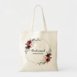 Burgundy Blush Modern Geometric Bridesmaid-Geschen Tragetasche<br><div class="desc">Elegante und moderne romantische geometrische Aquarell Blumengeschenk Bridesmaid Tote Bag verfügt über ein Bouquet aus Bordeaux / Marsala , rot rosa, Lila, pfirsichfarbene Rose mit passendem Blattwerk. Ideal für einen Herbst / Hochzeitsmitte. Weitere passende Designs und Variationen finden Sie in meinem "Blitzweddingpaperie" Shop. Und zögern Sie nicht, mich für weitere...</div>