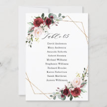 Burgundy Blush moderne Siège géométrique carte gra