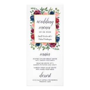 Burgundy Blush Navy Blue Gold Mariage Cartes de me