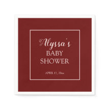 Burgundy Blush Pink Traditionelle Babydusche