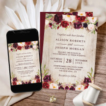 Burgundy Blush Rustic Barn Wood Wedding