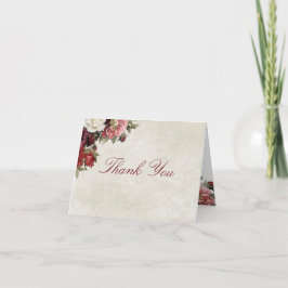 Burgundy Bouquet geklappt Dankeschön Karte