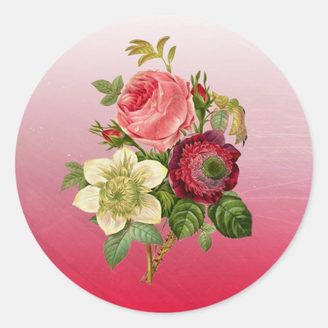 Burgundy Bouquet von Rose Stickers (Vorderseite)