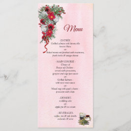 Burgundy Bouquets Blume Menükarte