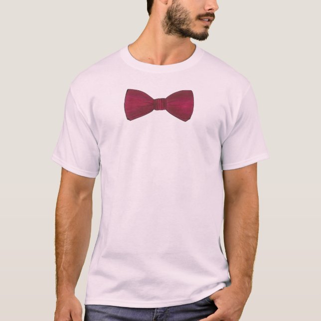 Burgundy Bow Krawatte Prom Wedding Formal Bowtie T T-Shirt (Vorderseite)