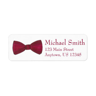 Burgundy Bow Krawatte Wedding Prom Formalwear Labe