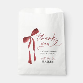 Burgundy Bow Sie bindet das Brautparty des Knotens Geschenktütchen