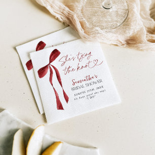 Burgundy Bow Sie bindet das Brautparty des Knotens Serviette