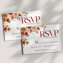 Burgundy Brown Fall Autumn Elegant Wedding