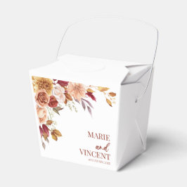 Burgundy Burnt Orange Brown Blume Wedding Geschenkschachtel