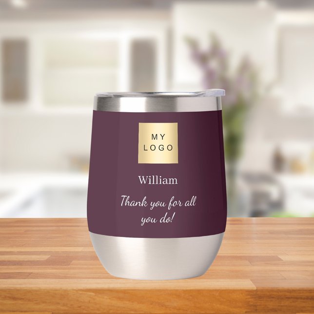 Burgundy Business Logo Mitarbeiter vielen Dank (Von Creator hochgeladen)