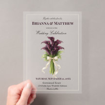 Burgundy Calla Lily Wedding Bouquet Ivory Ribbon 