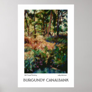 Burgundy Canalbank Poster oder Print