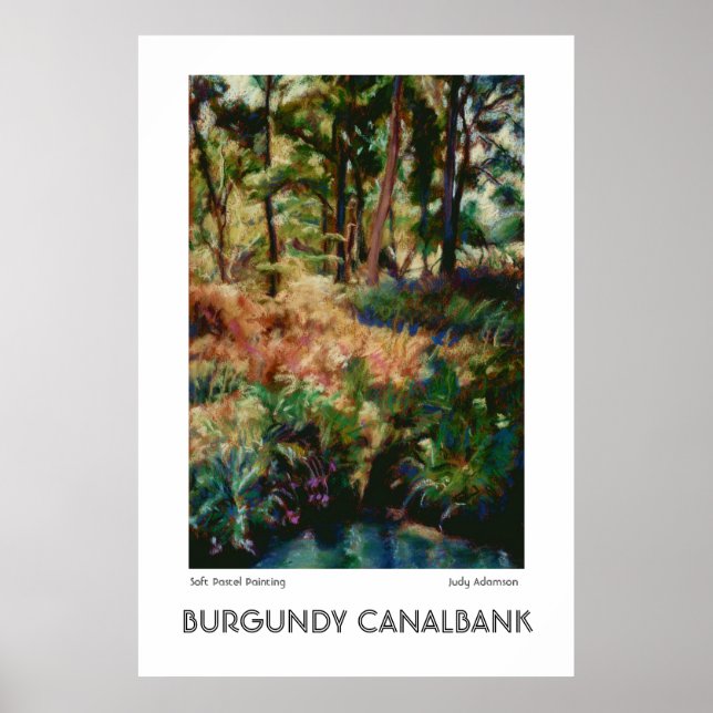 Burgundy Canalbank Poster oder Print (Vorne)