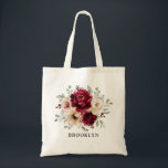 Burgundy Champagne Ivory Mauve Bridesmaid Geschenk Tragetasche<br><div class="desc">Elegantes Burgundy Rot,  Champagner Elfenbein erdig blumigen Hochzeitsjubiläum Geschenk tote Tasche mit elegantem Bouquet von Burgund,  Champagner Elfenbein Rose Pfannkuchen und Salbeigrün eucalyptus Blätter. Bitte kontaktieren Sie mich für Hilfe bei der Anpassung oder wenn Sie ein anderes Produkt mit diesem Design benötigen.</div>