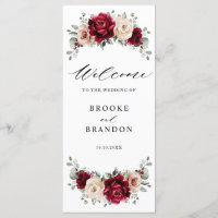 Burgundy Champagne Ivory Mauve Rose Floral Wedding