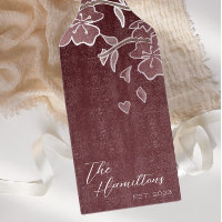 Burgundy Cherry Blossom Custom Establishment Year
