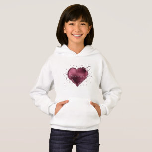 Burgundy Cherry Gold Ombre Glitzer Sparkle Hoodie