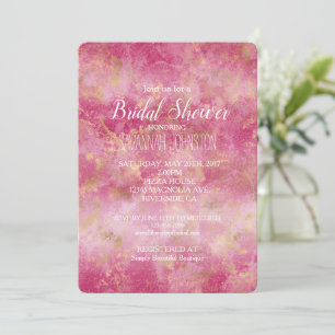 Burgundy Cherry Pink Gold Brautparty Einladung