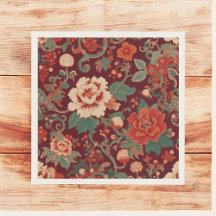 Burgundy Chinoiserie Antillen Vintager Sommer