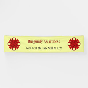 Burgundy Clover Ribbon von Kenneth Yoncich Banner