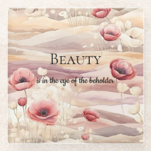 Burgundy Cream Blush Bloral Brautparty Glasuntersetzer