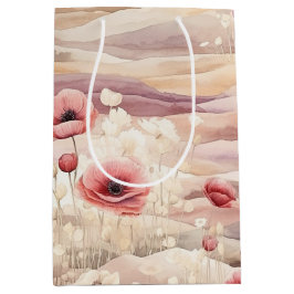 Burgundy Cream Blush Bloral Brautparty Mittlere Geschenktüte