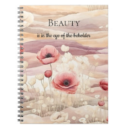 Burgundy Cream Blush Bloral Notizblock