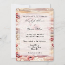 Burgundy Cream Blush Floral Wedding Einladung