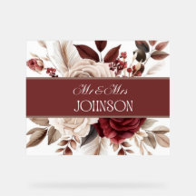 Burgundy Cream FloraCustom New Wed Wedding Deco